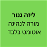 ליזה גנור מורה לנהיגה אוטומט בלבד בפתח תקווה