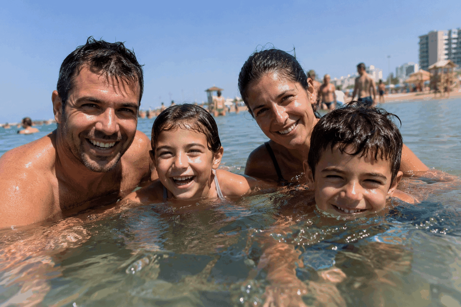 בילוי משפחתי בים מתחיל בהיערכות ובבחירת החוף המתאים לכם. אילוסטרציה: AI