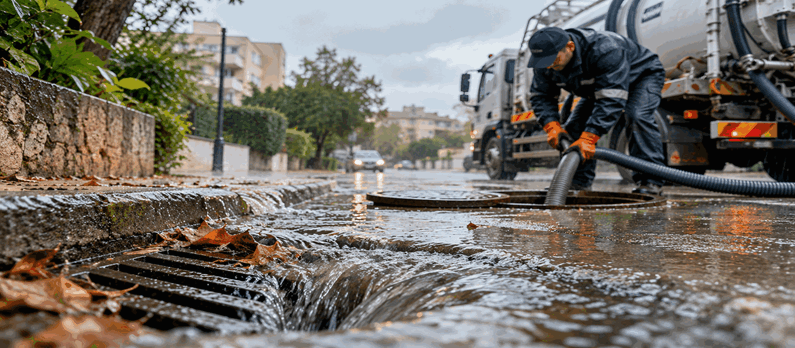 נוצר באמצעות AI לקראת החורף: כך תוודאו שהביוב שלכם מוכן לעונת הגשמים