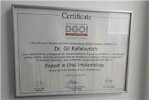 תעודה של ד"ר גיל רפלוביץ – ענבל מרפאות בע"מ