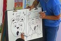 תמונה שצולמה להמחשת העבודות של דודי שמאי - מאייר וקריקטוריסט סדנאות לילדים