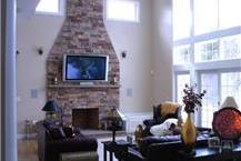 קיר אבן בסלון