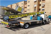 תמונה שצולמה להמחשת העבודות של הובלות והרמות אוראל - מנוף זרוע 100 טון 45 מטר העלאת חומרי בניין