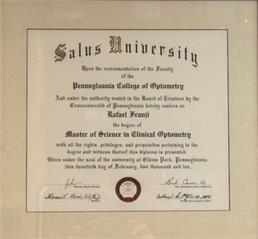 תעודה של אופטיק - Eye