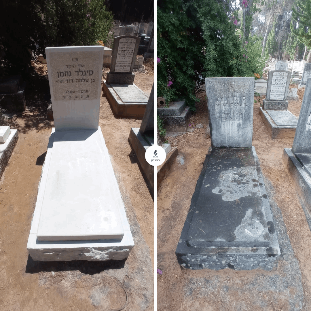 תמונה שצולמה להמחשת העבודות של בזיכרון בניה וחידוש מצבות תמונה של בזיכרון בניה וחידוש מצבות