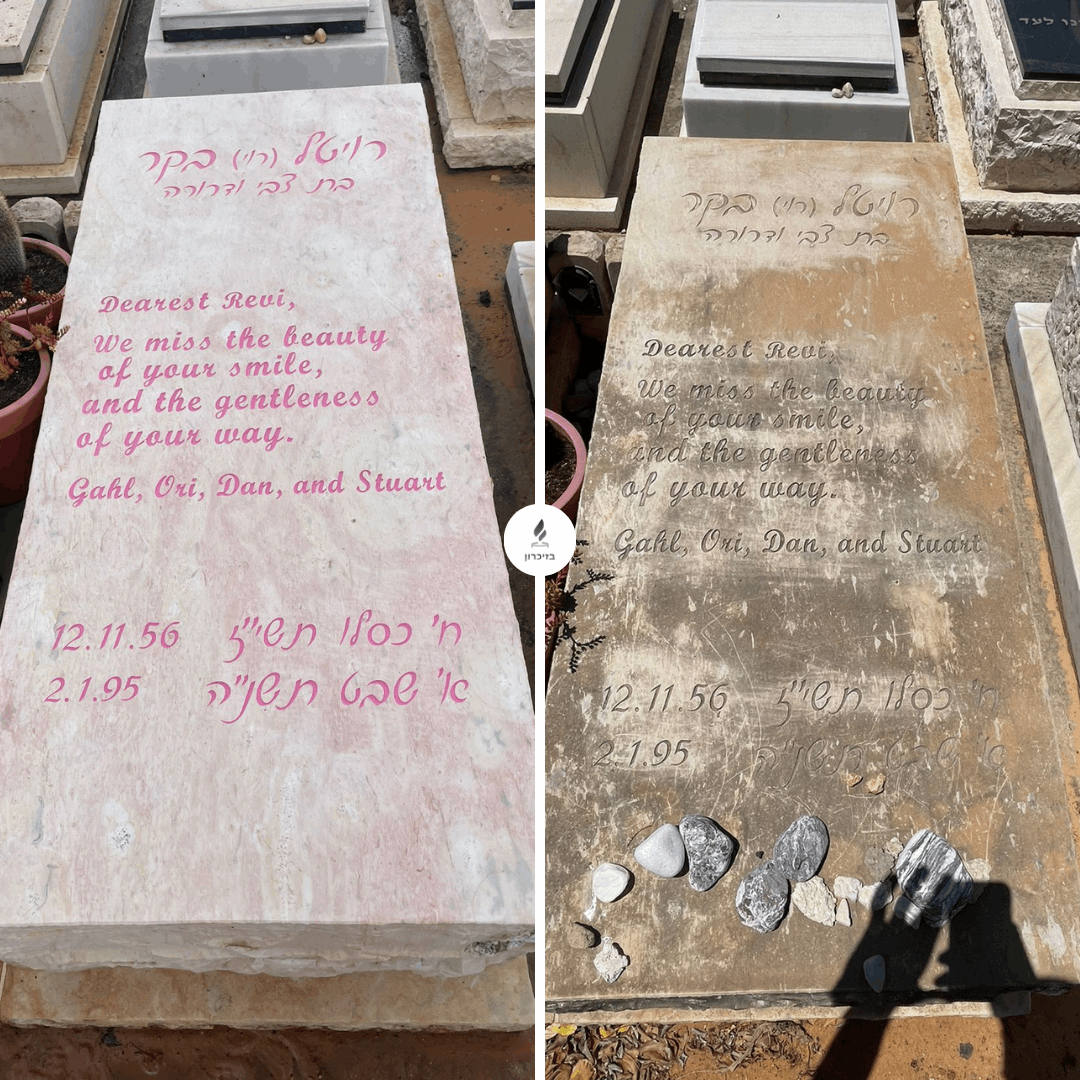תמונה שצולמה להמחשת העבודות של בזיכרון בניה וחידוש מצבות תמונה של בזיכרון בניה וחידוש מצבות