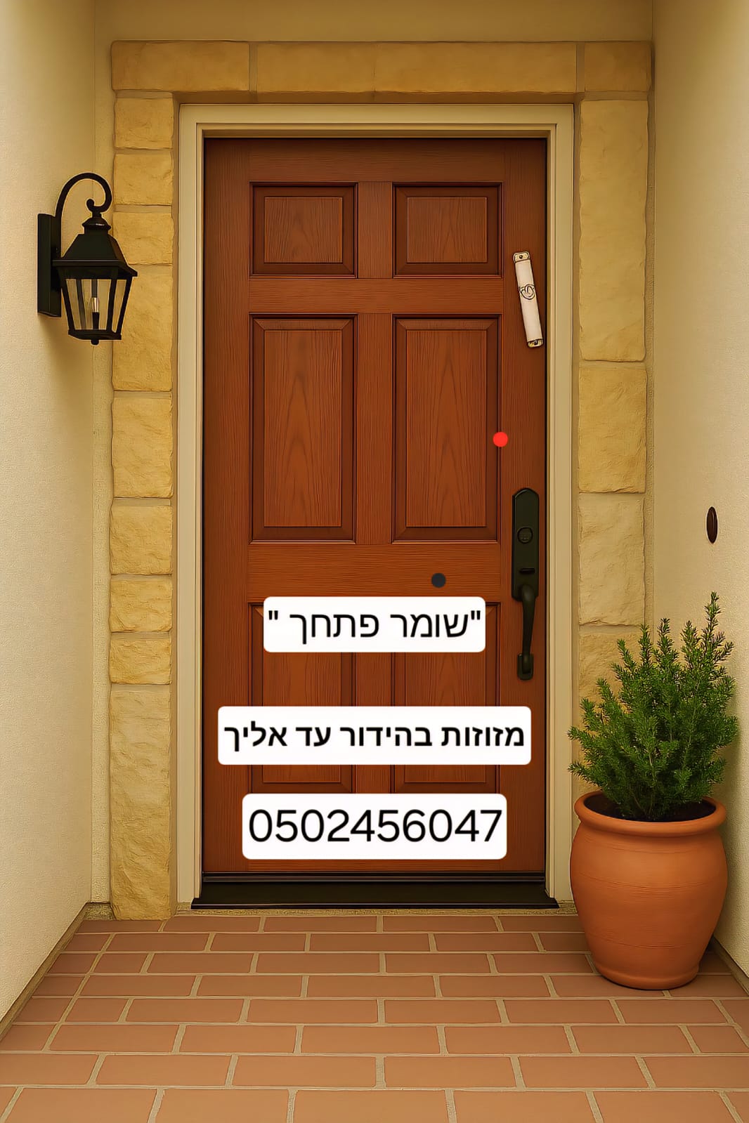 תמונה שצולמה להמחשת העבודות של מזוזות שומר פתחך תמונה של מזוזות שומר פתחך